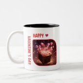 Seid mein Valentin? - Verzauberte Verbindung Zweifarbige Tasse (Links)