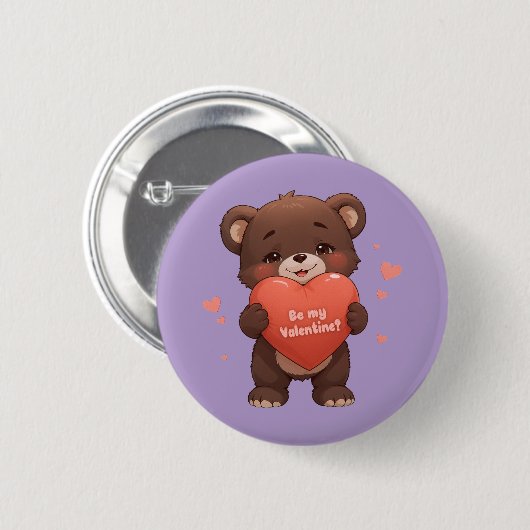 Seid mein Valentine? Button (Vorne & Hinten)