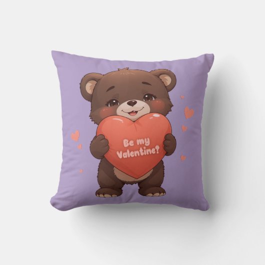 Seid mein Valentine? Kissen (Vorderseite)