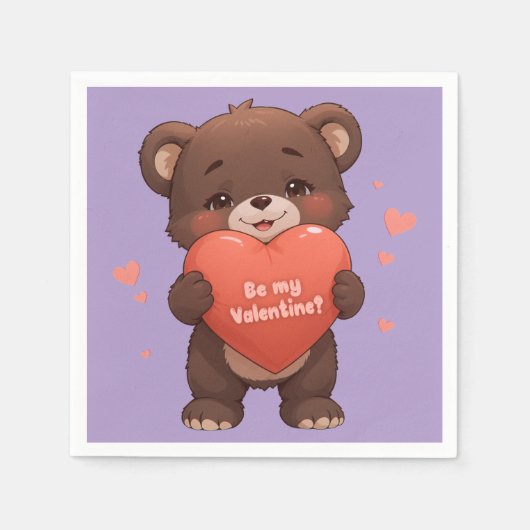 Seid mein Valentine? Serviette (Vorderseite)