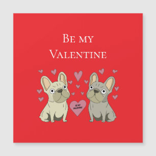 Seid meine Valentins, Hunde Magnetkarte