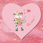 Seid meins! Valentinstag rosa Herzkleber Herz-Aufkleber