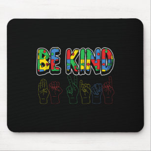 Seid nett Autismus-Bewusstsein Süße Jungen Mädchen Mousepad