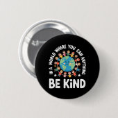 Seid nett Inspirierender Tag der Kinderwelt Button (Vorne & Hinten)