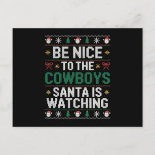 Seid nett zu den Cowboys, der Weihnachtsmann beoba Feiertagspostkarte