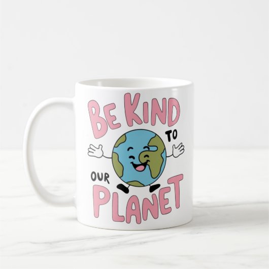 Seid nett zu unserem Planeten 💚 Kaffeetasse (Links)