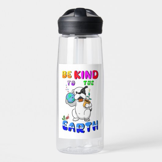 Seid nett zur Erde Trinkflasche (Vorne)