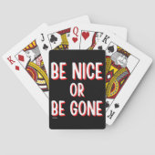 SEID NICE ODER SEIN komisches Zitat? Spielkarten (Rückseite)