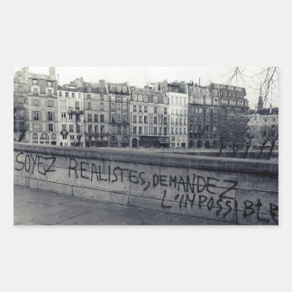 "Seid realistisch, verlangt das Unmögliche!" OG Rechteckiger Aufkleber