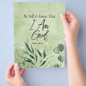 Seid still und wisst, dass ich GOTT bin Flyer (Hand)
