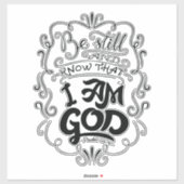 Seid still und wisst, dass ich Gott Psalm 46:10 bi Aufkleber (Blatt)