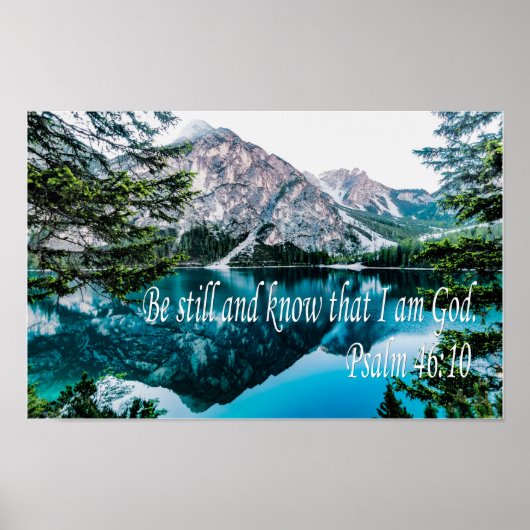 Seid still und wisst, dass ich Gott Psalm 46:10 bi Poster (Vorne)