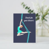 Seide aus der Luft - blau Postkarte (Stehend Vorderseite)