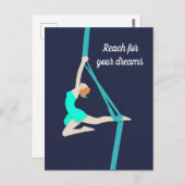 Seide aus der Luft - blau Postkarte (Vorne/Hinten)