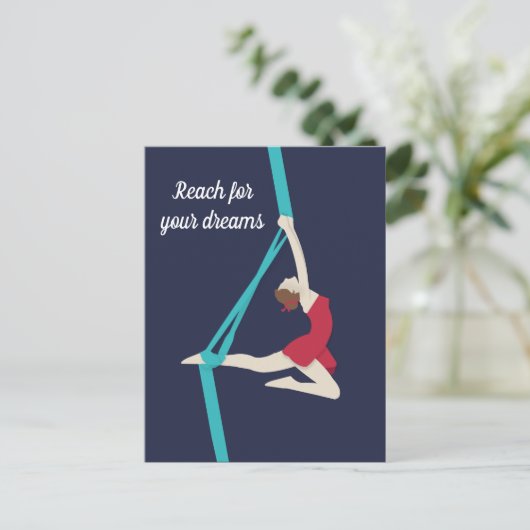 Seide aus der Luft - Krimson Postkarte (Stehend Vorderseite)