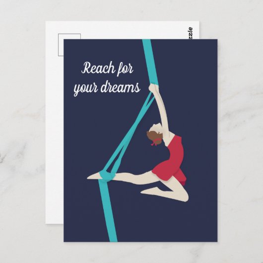 Seide aus der Luft - Krimson Postkarte (Vorne/Hinten)