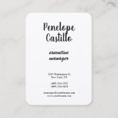 Seide Beruflich Moderne, einfach Schlicht handschr Visitenkarte (Vorderseite)