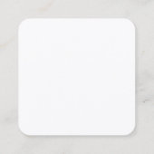 Seide Beruflich Moderne, einfache Schlichte Weibli Quadratische Visitenkarte (Rückseite)