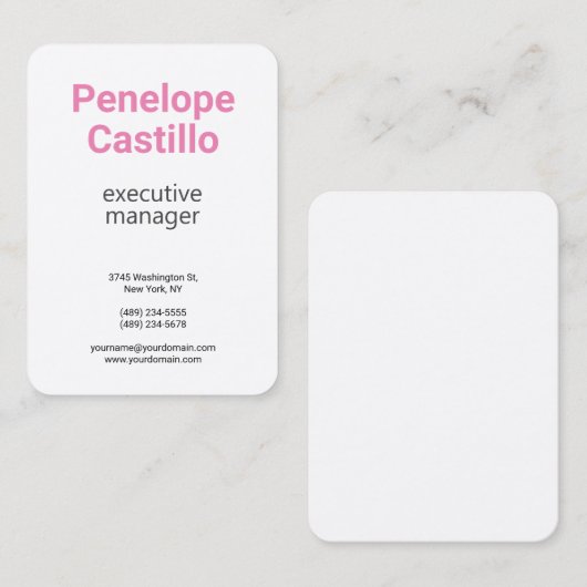 Seide Beruflich Moderne, einfache Schlichte Weibli Visitenkarte (Vorne/Hinten)