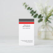 Seide Beruflich Modernes Grau-Weiß Visitenkarte (Stehend Vorderseite)