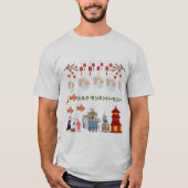Seide & Laterne Harmonie Asche T-Shirt (Vorderseite)