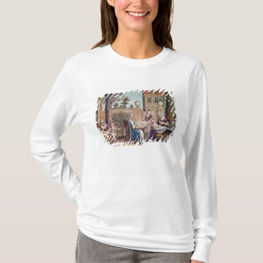 Seide-Making, graviert von J. Hinton T-Shirt (Vorderseite)