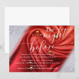 Seide Rot am Abend vor der Probe Abendessen Einladung