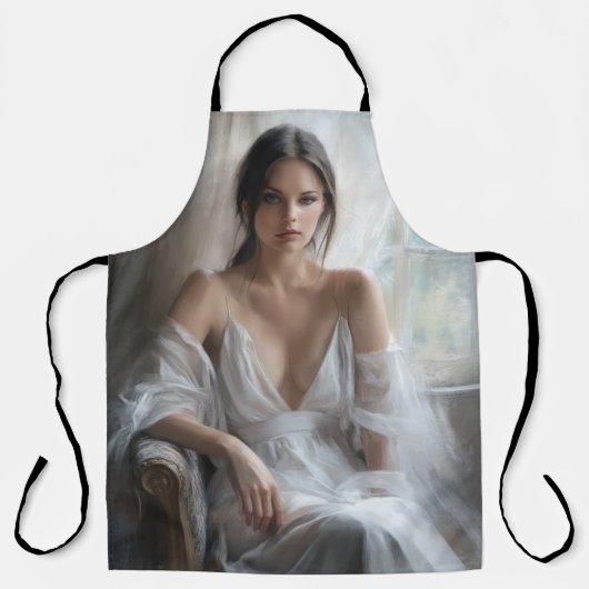 Seide und Licht: Fensterportrait Schürze (Vorderseite)