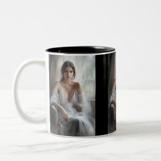 Seide und Licht: Fensterportrait Zweifarbige Tasse
