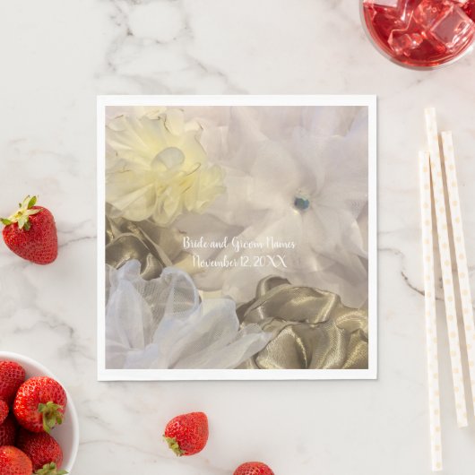 Seide- und Organza-Blume Serviette (Beispiel)