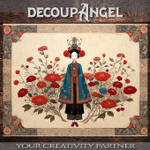 Seide und Petalen - Decoupage - Seidenpapier