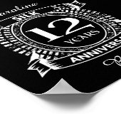 Seide zum 12. Hochzeitstag Poster (Ecke)