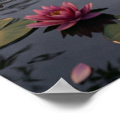 Seiden-Koi-Laternen-Teich Poster (Ecke)