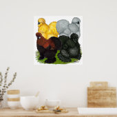 Seiden: Verschiedene Rooster Poster (Küche)