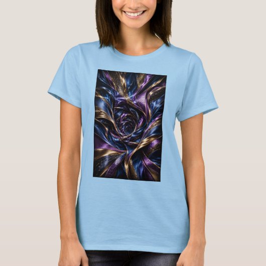 Seiden-Warp-Illusion T-Shirt (Vorderseite)
