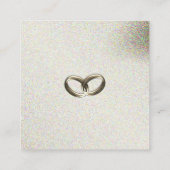 Seidenband, Spitzen Eleganter moderner Hochzeitspl Quadratische Visitenkarte (Rückseite)