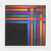 Seidenbänder zeichnen schwarze Hintergrundmuster h Serviette (Vorderseite)