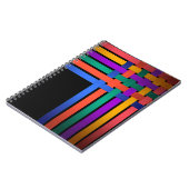 Seidenbänder zeichnen schwarze Hintergrundmuster Notizblock (Linke Seite)