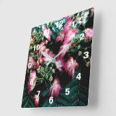 Seidenbaum Quadratische Wanduhr (Winkel)