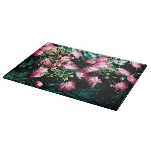 Seidenbaum-Schneidplatte Schneidebrett (Ecke)