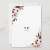 Seidenblume Brautdusche Einladung (Rückseite)