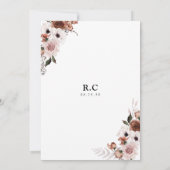 Seidenblume Brautdusche Einladung (Rückseite)