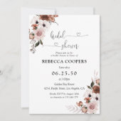 Seidenblume Brautdusche Einladung (Vorderseite)