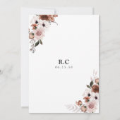 Seidenblume Brautdusche Einladung (Rückseite)