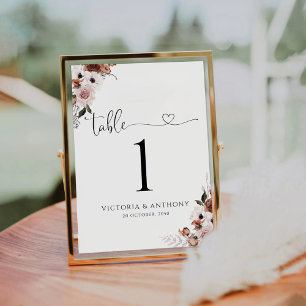 Seidenblume Hochzeiten Tischnummern