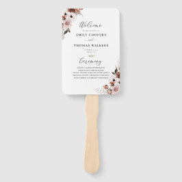 Seidenblumen-Hochzeitsprogramm Hand Fan Fächer