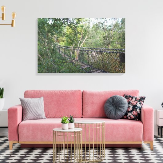 Seidenbrücke in den Bäumen Leinwanddruck (Insitu (Wohnzimmer))