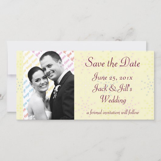Seidencreme Save the Date (Vorderseite)