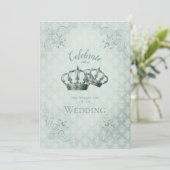 SeidenDamast - Einladungskarte für Hochzeiten (Stehend Vorderseite)