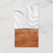 Seidendrapery | Braunledergewebe Visitenkarte (Rückseite)